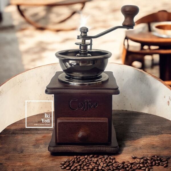 Clapton Ahşap Kahve Değirmeni Kahve Öğütücü Mutfak Ekipmanları Antik Tasarım Ofis Ev Hediyesi Obje