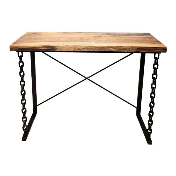 Lyon Masif Ağaç Dresuar Endüstriyel Metal Zincir Ayaklı Demir Tasarım Ahşap Antre Mobilyası Ev Dekorasyonu Wood Furniture