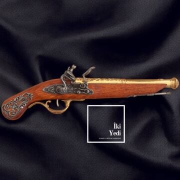 William 2’li Ahşap Kutulu Düello Tabancası Maketi, Dekoratif Tarihi Silah Seti Hediyelik Obje Lüks
