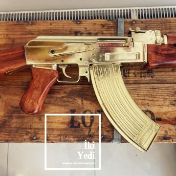 Birebir Replika Koleksiyonluk AK47 Kalashnikov Keleş Saldırı Tüfeği Maketi Tarihi Silah Koleksiyonu Dekoratif Lüks Hediyelikler Ofis Hediyesi Dekorasyon