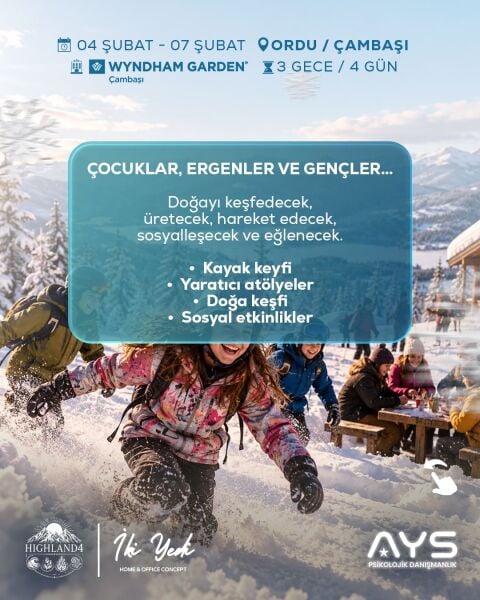 6. Denge Buluşması Ordu Çambaşı | 4–7 Şubat 2027 Çocuk ve Ebeveyn Etkinlikleri Kayak Keyfi Dinlenme