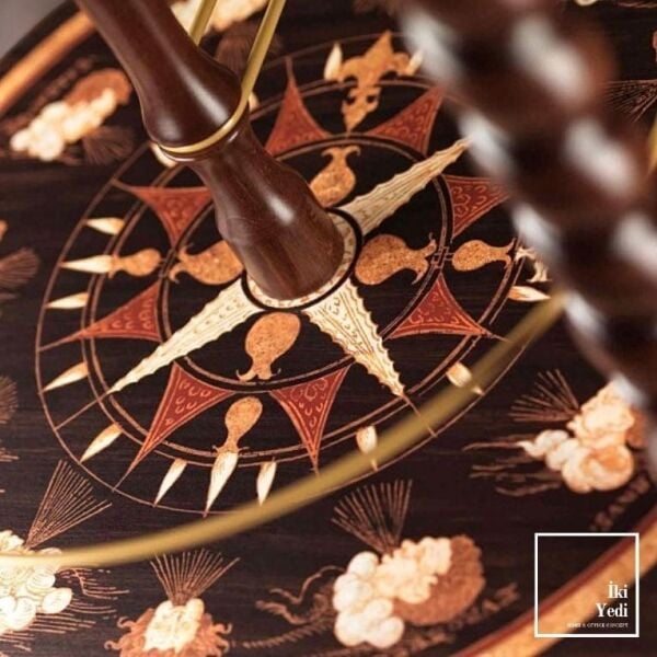 Jacques Antika Tasarım Dünya Bar Küresi, Kahverengi Şaraplık, Lüks İçki Servis Sunum Arabası