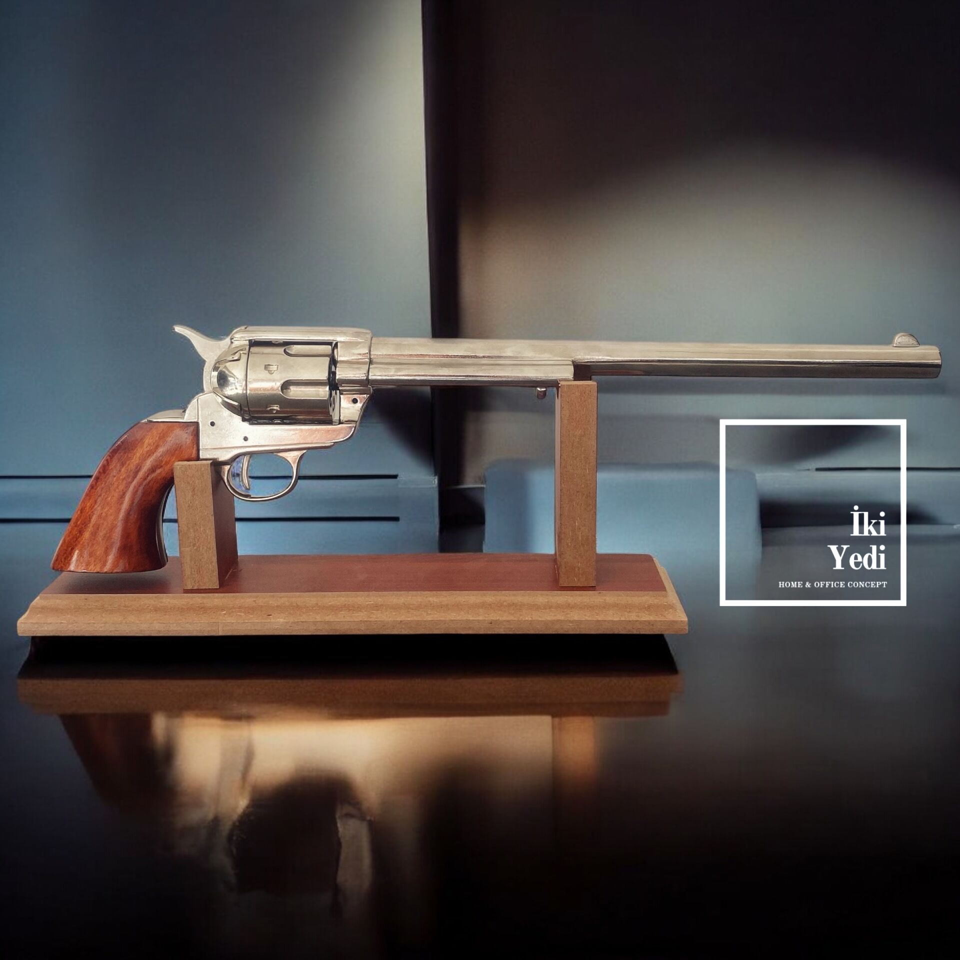Charles Birebir Replika Uzun Namlu Revolver Altıpatlar Tabanca Maketi ABD 1873 Tarihi Silah Koleksiyonu Dekoratif Lüks Hediyelikler Ofis Hediyesi Dekorasyon