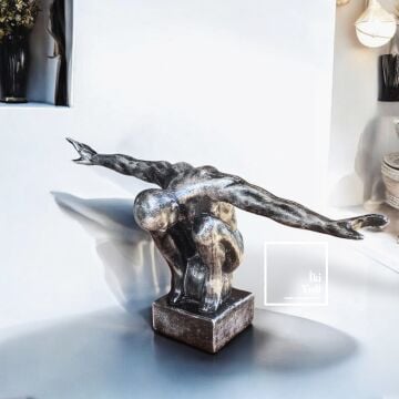 Tete Modern Denge Heykeli Dekoratif Figür Minimal Heykel Biblo Ev ve Ofis Aksesuarı Hediyelik