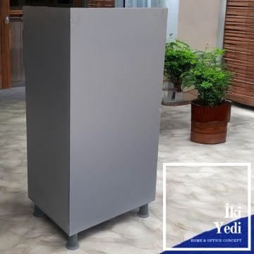 Garcia Antrasit Gri Çekmeceli Kürsü Tipi Karşılama Bankosu Konuşma Kürsüsü Resepsiyon Danışma Masası Para Kasası