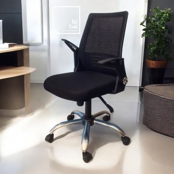 Stankov Hareketli Oynar Kollu Çalışma Sandalyesi Döner Koltuk Ofis Büro Koltuğu Demir Ayaklı Fileli Ev Bilgisayar Sekreter Personel Yönetici