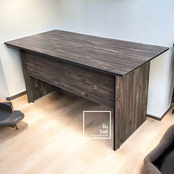 Repondant 140 cm Siyah Eskitme Çekmeceli Çalışma Masası Ofis Sekreter Masa Modelleri Büro Personel Bilgisayar Masası Ofis Mobilyaları