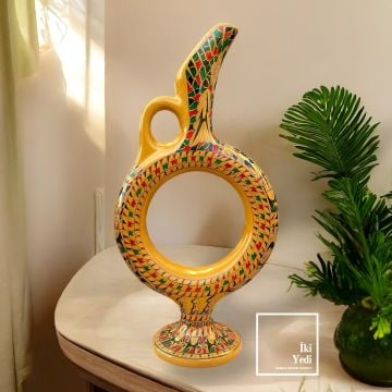 Nevşehir Hitit Halkalısı Obje Geleneksel Seramik Sanatı Anadolu Türk Kültürü Kapadokya İşlemeli Şık