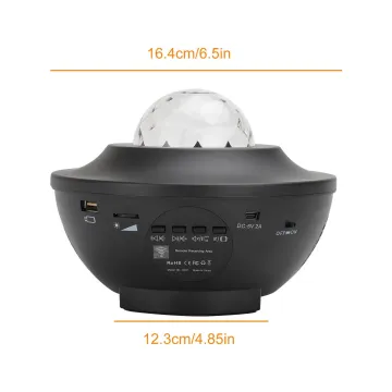 Müzikli Yıldızlı Gökyüzü Projektör Gece Lambası Bluetooth Hoparlörlü LED Atmosfer Uzaktan Kumandalı