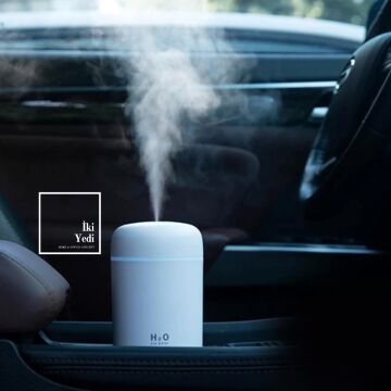 H2O Mini Aromaterapi Araç Ev Tipi Buhar Makinesi USB Ultrasonik Nemlendirici Gece Lambalı Difüzör