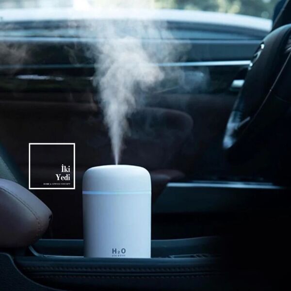 H2O Mini Aromaterapi Araç Ev Tipi Buhar Makinesi USB Ultrasonik Nemlendirici Gece Lambalı Difüzör