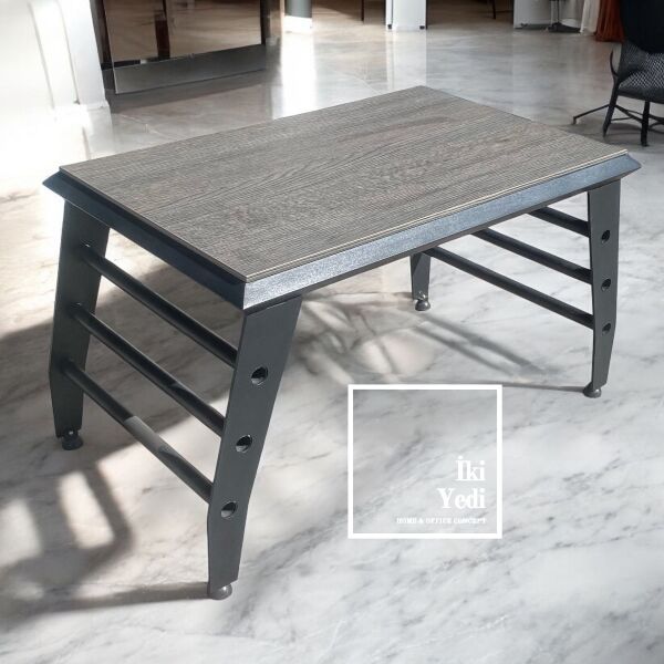 Palermo Metal Ayaklı Antrasit Meşe Orta Sehpa Modern Sehpa Modelleri Ev Dekorasyonu Ofis Mobilyalar