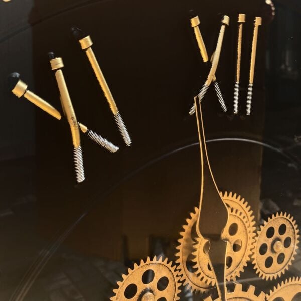 Habsburg 66 cm Çarklı Duvar Saati – Mekanik Metal Saat, Romen Rakamlı Ev Ofis Dekoratif Saat