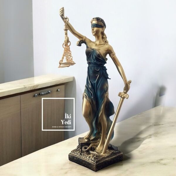 Adalet Tanrıçası Heykeli 28 cm Themis Biblosu Lady Justice Hukuk Ofisi Dekorasyon Ürünleri Avukata Hediye