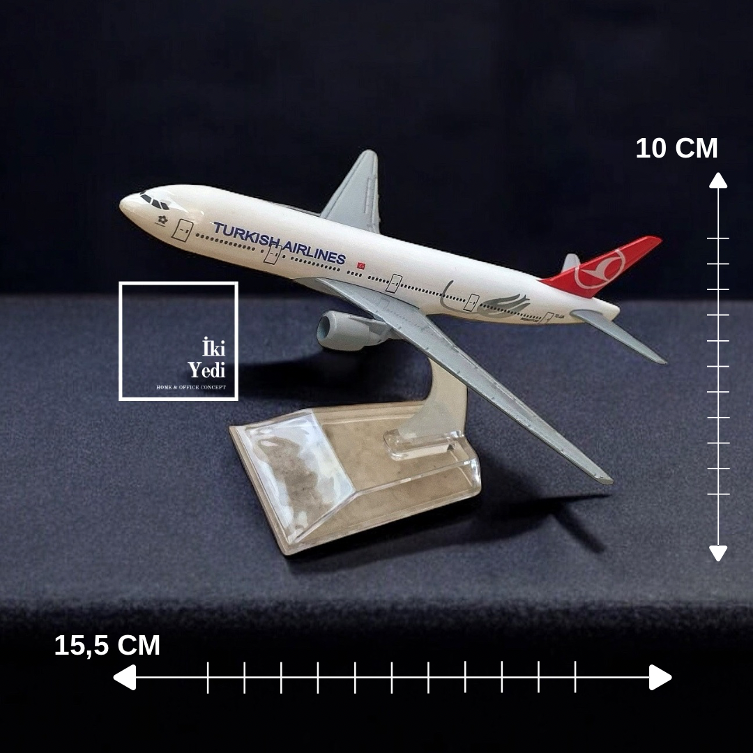 THY Uçak Maketi, Turkish Airlines Model Uçak, Dekoratif Maket Uçak Hediyelik, Masaüstü Obje Figür