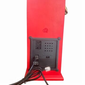 Redphone Retro Kırmızı Telefon Kulübesi Tasarımlı Masaüstü Telefon Sabit Hat Telefonu Ofis Ev VIP