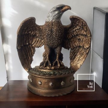 İsaac Kanatlı Kartal Heykeli Dekoratif Şahin Biblo Ev Ofis Büro Dekoratif Obje Hediyelik Eşyalar