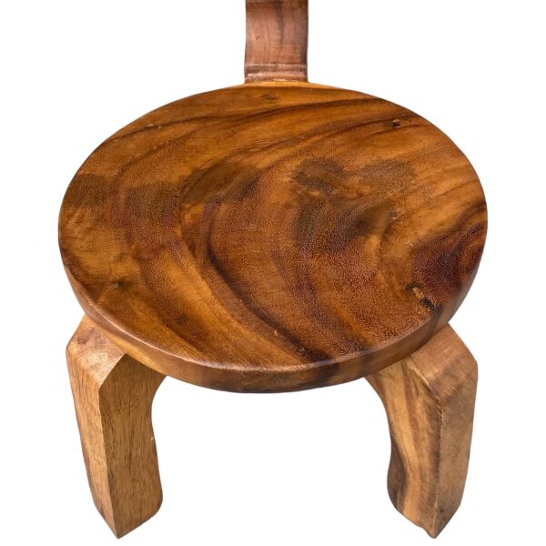 Aslan Tasarım Masif Ağaç Tabure Ahşap Çocuk Sandalyesi El İşçiliği Motifli Çocuk Odası Mobilya