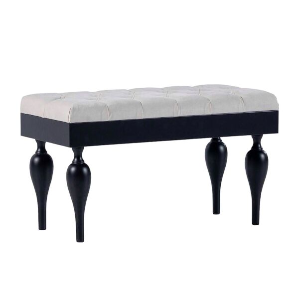 Okita Puf Ayna Seti Bench Ayna Takımı Lüks Antre Mobilyası Siyah Ev Dekorasyonu Giril Hall Lobi Luxury Furniture