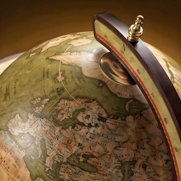 Olive Ahşap Ayaklı Dünya Bar Küresi, Şaraplık İçki Arabası, Antik Sunum Sehpası Dekoratif Hediye