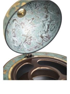 Bluedislas Mavi Dünya Bar Küresi, Ahşap Ayaklı Şaraplık, Dekoratif İçki Arabası ve Sunum Sehpası