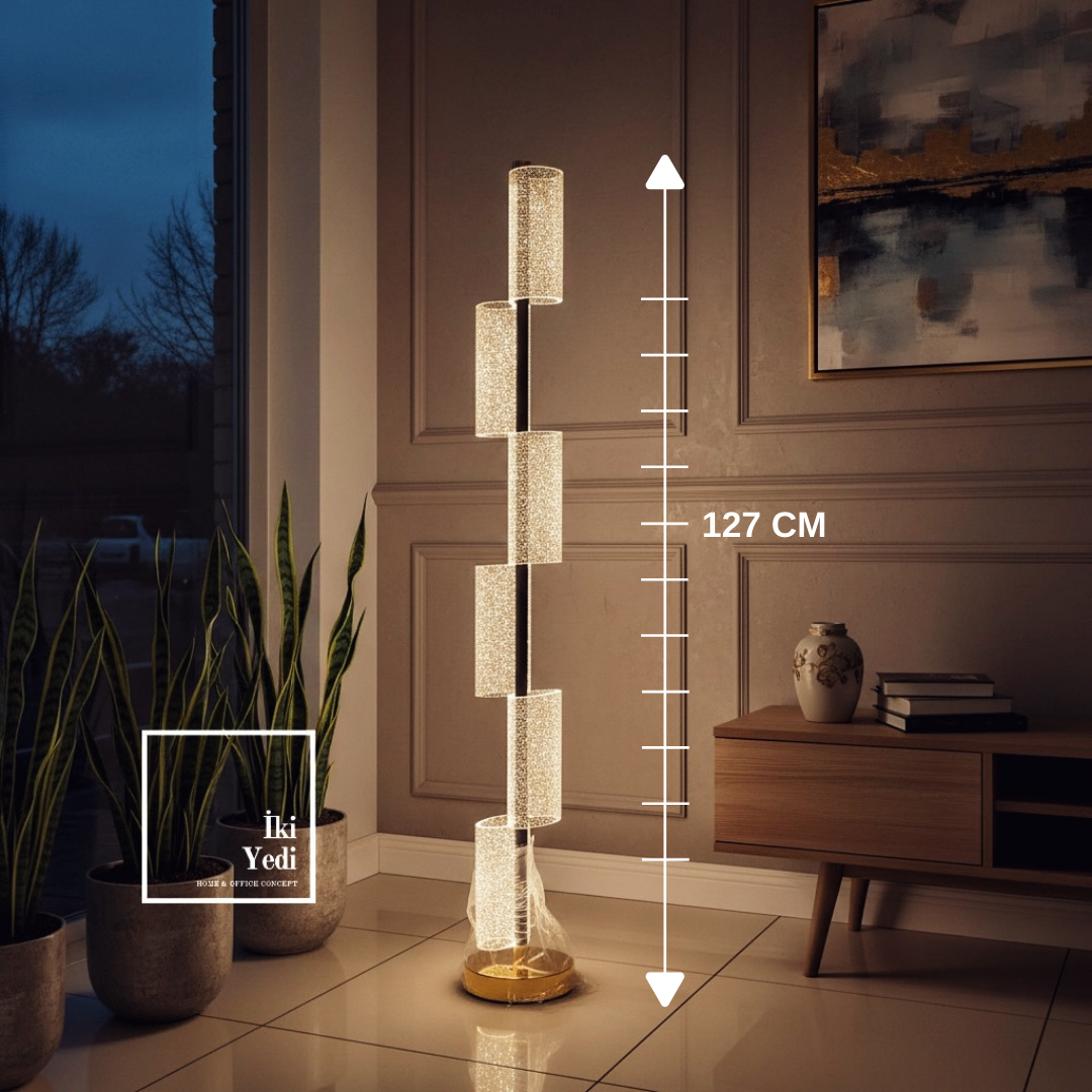 Corvinus Şarjlı LED Lambader 127 cm Dokunmatik Renk Değiştiren Modern Dekoratif Ayaklı Aydınlatma