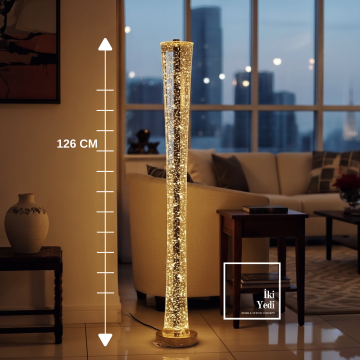 Corvinus Şarjlı Dokunmatik LED Lambader Renk Değiştiren Modern Salon Yatak Odası Aydınlatma 126 cm