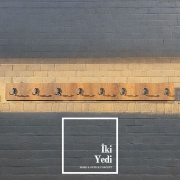 Lindri 2 Metre Duvar Askısı 16 'lı Askılık Duvar Dekoru Vestiyer Portmanto Ev Ofis Büro Okul Sınıf