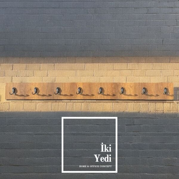 Lindri 2 Metre Duvar Askısı 16 'lı Askılık Duvar Dekoru Vestiyer Portmanto Ev Ofis Büro Okul Sınıf