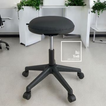 Giotto Döner Ayaklı Tabure Hareketli Sırtsız Laboratuvar Sandalyesi Kolsuz Ayarlı Tekerlekli