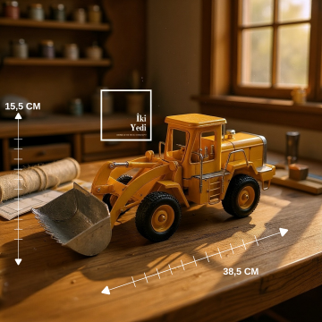 Neyman Metal İş Makinası Maketi, İnşaat Temalı Dekoratif Obje, Müteahhit ve Mühendise Ofis Hediyesi