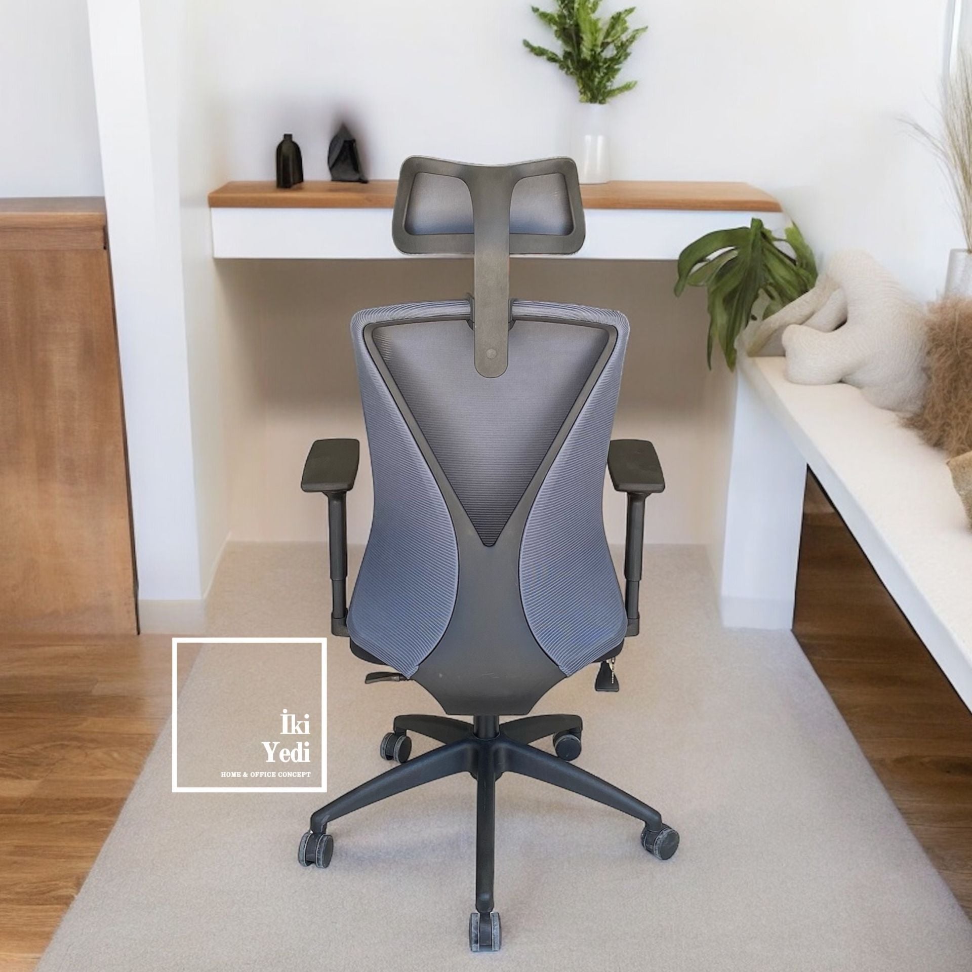 Goldsit Orfe Gri Kaliteli Yönetici Koltuğu Ofis Çalışma Sandalyesi Büro Makam Koltukları Tasarım Fileli Hareketli Kollu Garantili