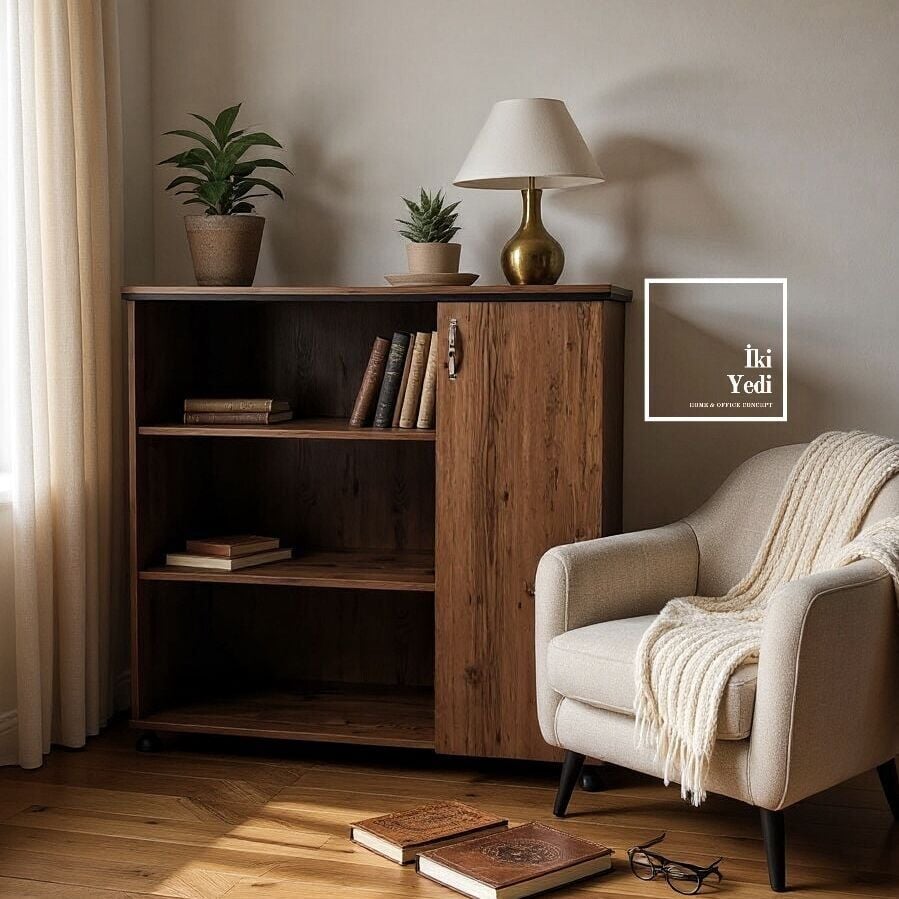 Surcroit Ofis Dosya Dolabı, Klasörlük, Kitaplık, Çok Amaçlı Konsol, Ofis Mobilyası Salon Dolapları