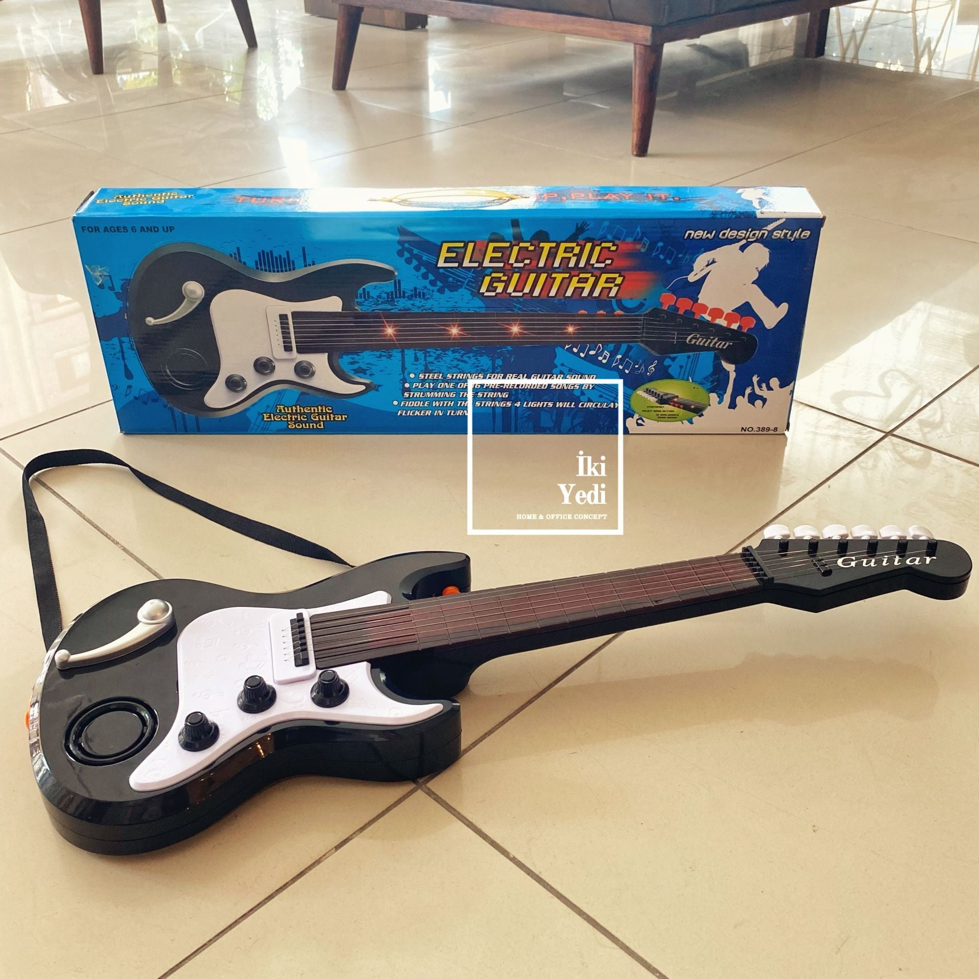 Ledli Elektrik Gitar Elektronik Oyuncak Müzik Aletleri Eğitici Çocuk Ürünleri Şarkı Çalan Enstrüman