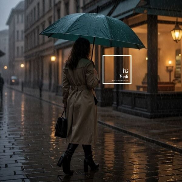 Pluie Yeşil Baston Şemsiye | Klasik ve Zarif Şehir Tarzı Şemsiye (85x100 cm) Hediyelik Eşyalar