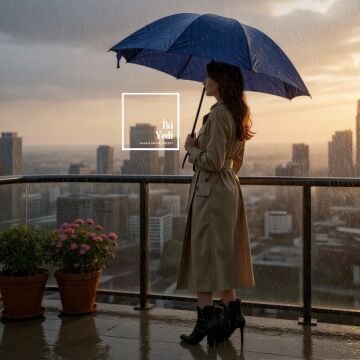 Henry Mavi Katlanabilir Portatif Şemsiye Kompakt Tasarım, Şık ve Dayanıklı (100x66 cm) Hediyelik