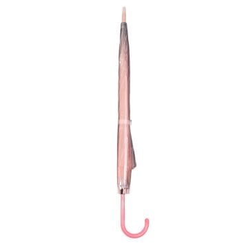 Robzom Pembe Şeffaf Şemsiye | Romantik Tarzda Şeffaf Kubbe Şemsiye (90x70 cm) Hediyelik Eşyalar