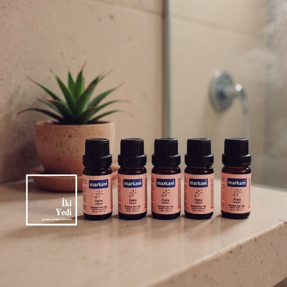 5 Adet - Saf Esansiyel Yağ - Oda Ve Ortam Kokusu - Pudra Aromatik Uçucu Yağ 5x10ml