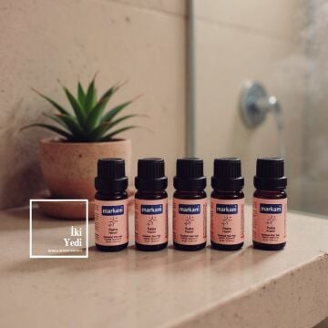 5 Adet - Saf Esansiyel Yağ - Oda Ve Ortam Kokusu - Pudra Aromatik Uçucu Yağ 5x10ml