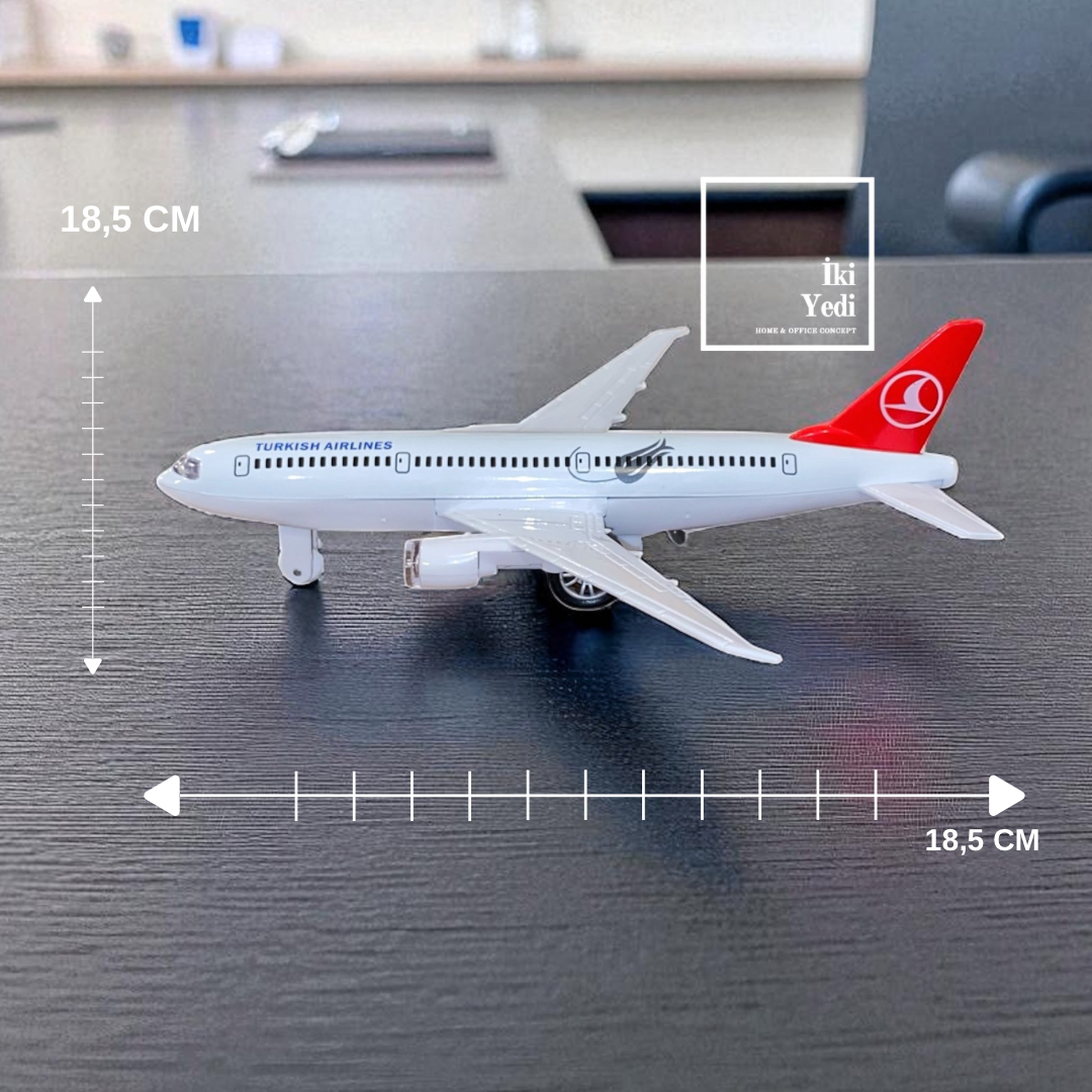 THY 180 Uçak Maketi Turkish Airlines Model Uçak Dekoratif Maket Uçak Hediyelik Masaüstü Obje Figür