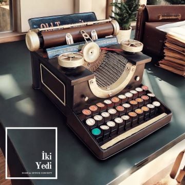Canterbury Dekoratif Antika Daktilo, Retro Yazı Makinesi, Vintage Ev ve Ofis Masaüstü Süsü Obje