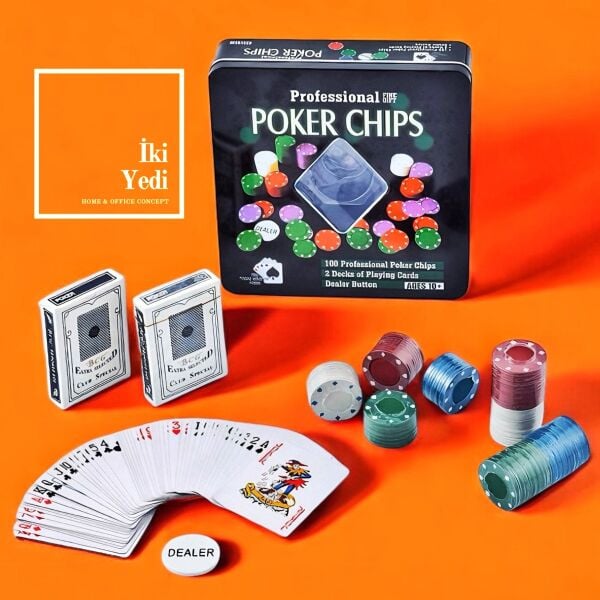 Profesyonel Poker Seti 100 Fiş, 2 Deste Kart, Tam Adrenalin! Evde Kendi Casino Geceni Başlat!