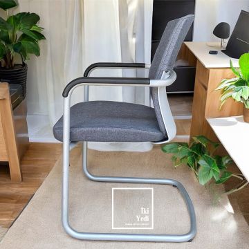 Orijinal Goldsit Venus Kaliteli Ofis Koltuk Takımı Makam Yönetici Misafir Bekleme Sandalyeleri Seti Büro Koltuğu Grubu Üst Düzey Beyaz Gri