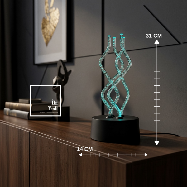 Tigana Işık Balesi Renk Değiştiren Dokunmatik Modern LED Gece Lambası Ofis ve Ev Dekoru Hediyelik