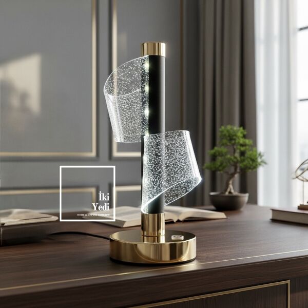 Corvinus 774 Dokunmatik Şarjlı LED Masa Lambası 3 Renk Modern Lüks Dekoratif Gece Lambası Hediyelik