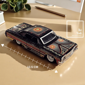 Lennix Metal Model Araba 12,5 cm Dekoratif Masaüstü Mini Araba Hediyelik Obje Aksesuar