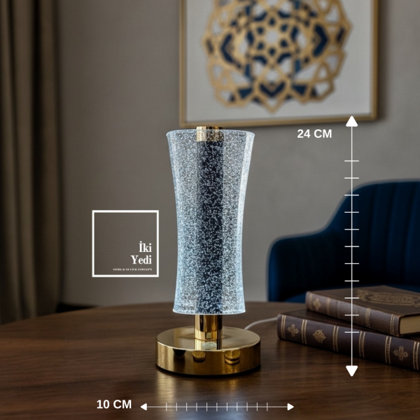 Corvinus 775 Dokunmatik Şarjlı LED Masa Lambası 3 Renk Modern Lüks Gece Ofis Aydınlatma