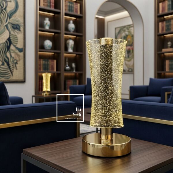 Corvinus 775 Dokunmatik Şarjlı LED Masa Lambası 3 Renk Modern Lüks Gece Ofis Aydınlatma