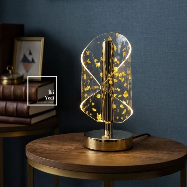 Corvinus 777 Modern LED Masa Lambası Dokunmatik Şarjlı 3 Renk Işık Dekoratif Gece Lambası Lüks Stil