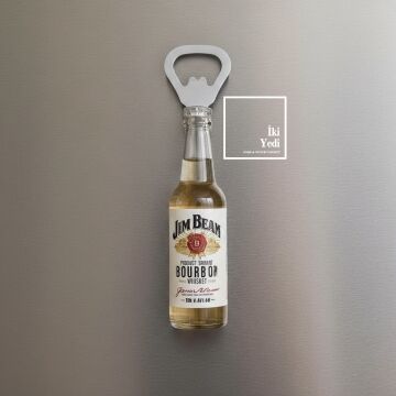 Dekoratif Şişe Tasarımlı Magnet Açacaklar Pratik Eğlenceli Şişe Açacağı Hediyelik 77-5